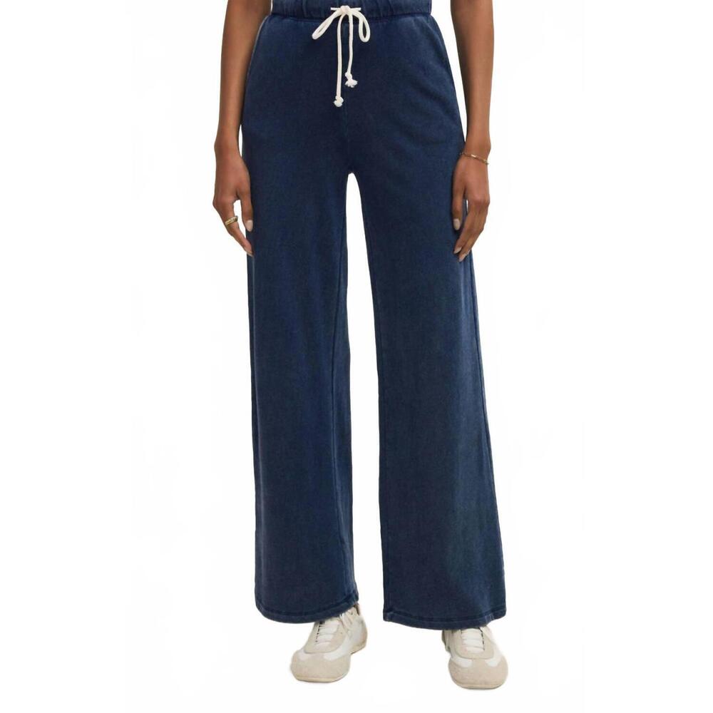 NEW Z SUPPLY women's feeling the moment sweatpants in blue sapphire